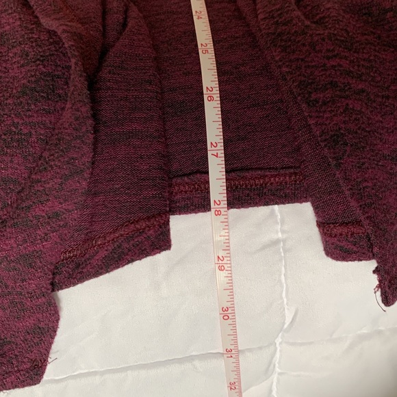 Express SzMed flowing open front Purple/Black lightweight sweater businesscasual - Picture 7 of 7